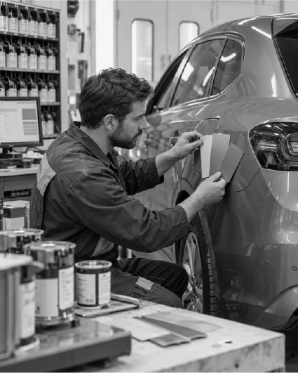 Precision removal of a car park dent